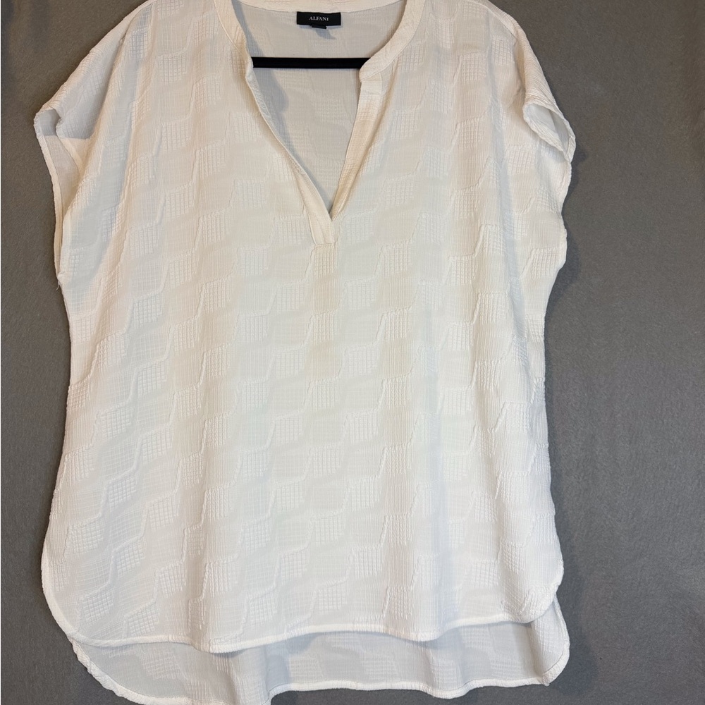 Alfani Textured Cream Women's Tunic